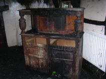 Sideboard before restoration by DJ Bulpitt